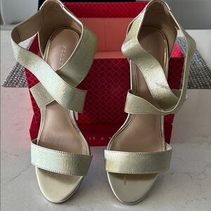Kelly & Katie Gold High Heel Sandals